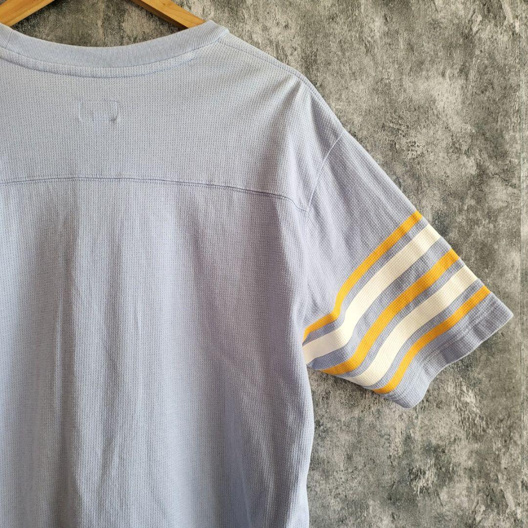 11700□Supreme L 半袖Tシャツ 水色 ボーダーラインbc11yt