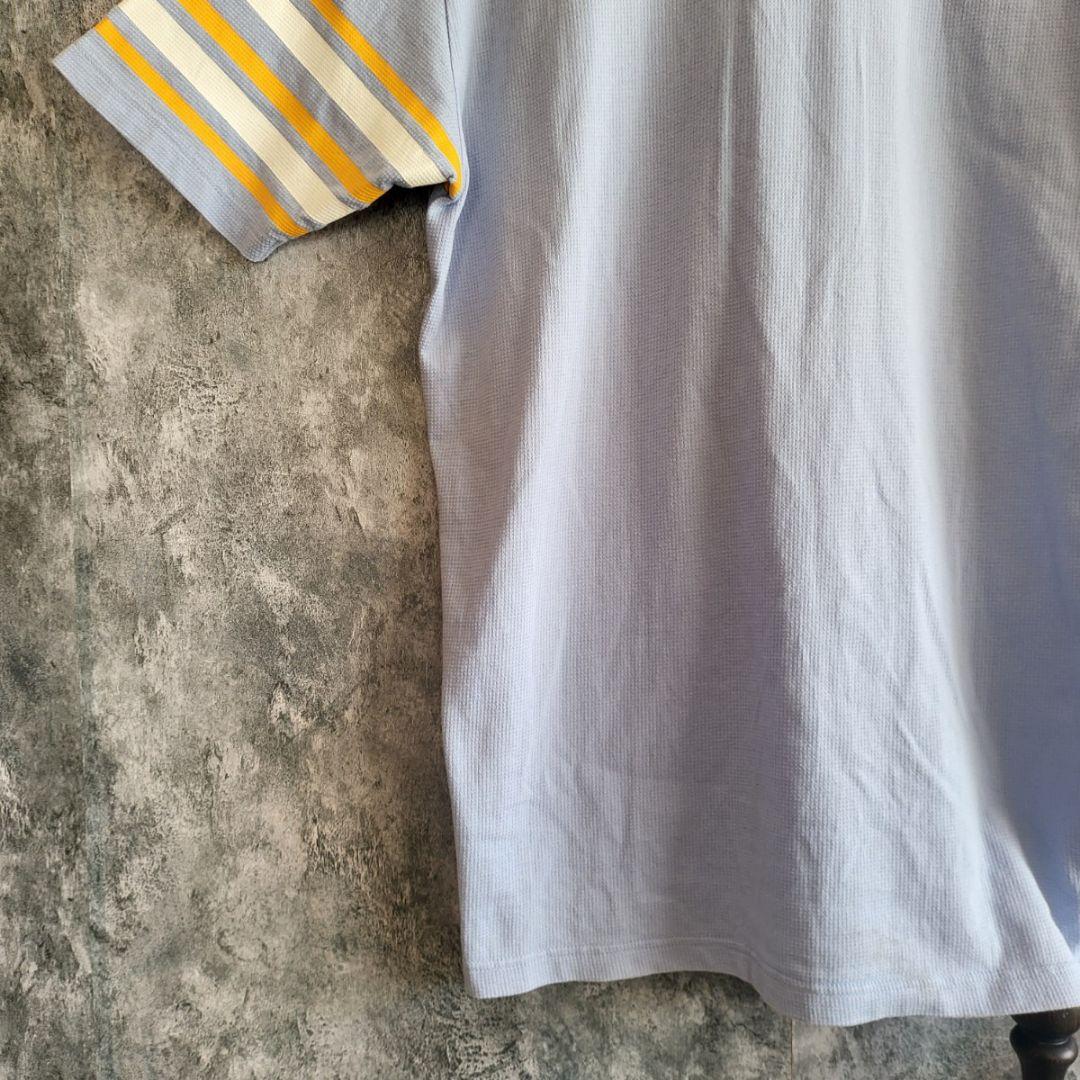 11700□Supreme L 半袖Tシャツ 水色 ボーダーラインbc11yt