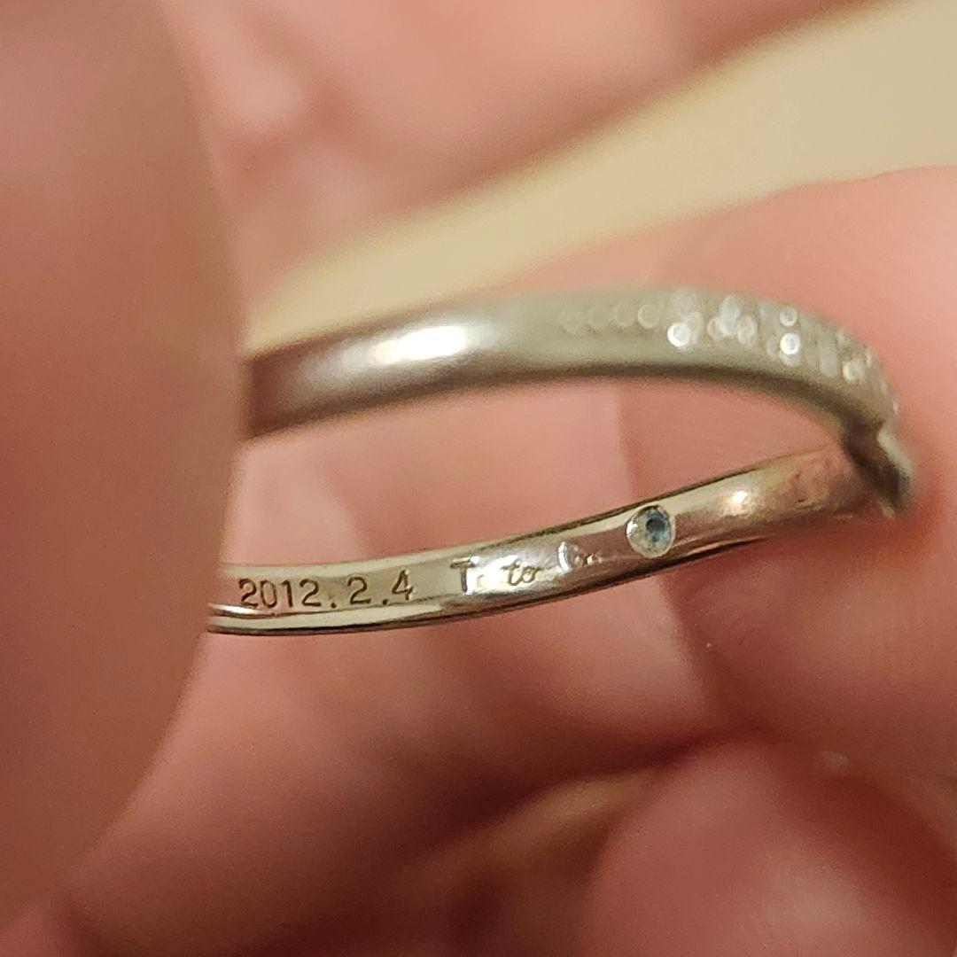 Pt950 ダイヤ0.01ct 結婚指輪 16号 ガラ オカチマチ