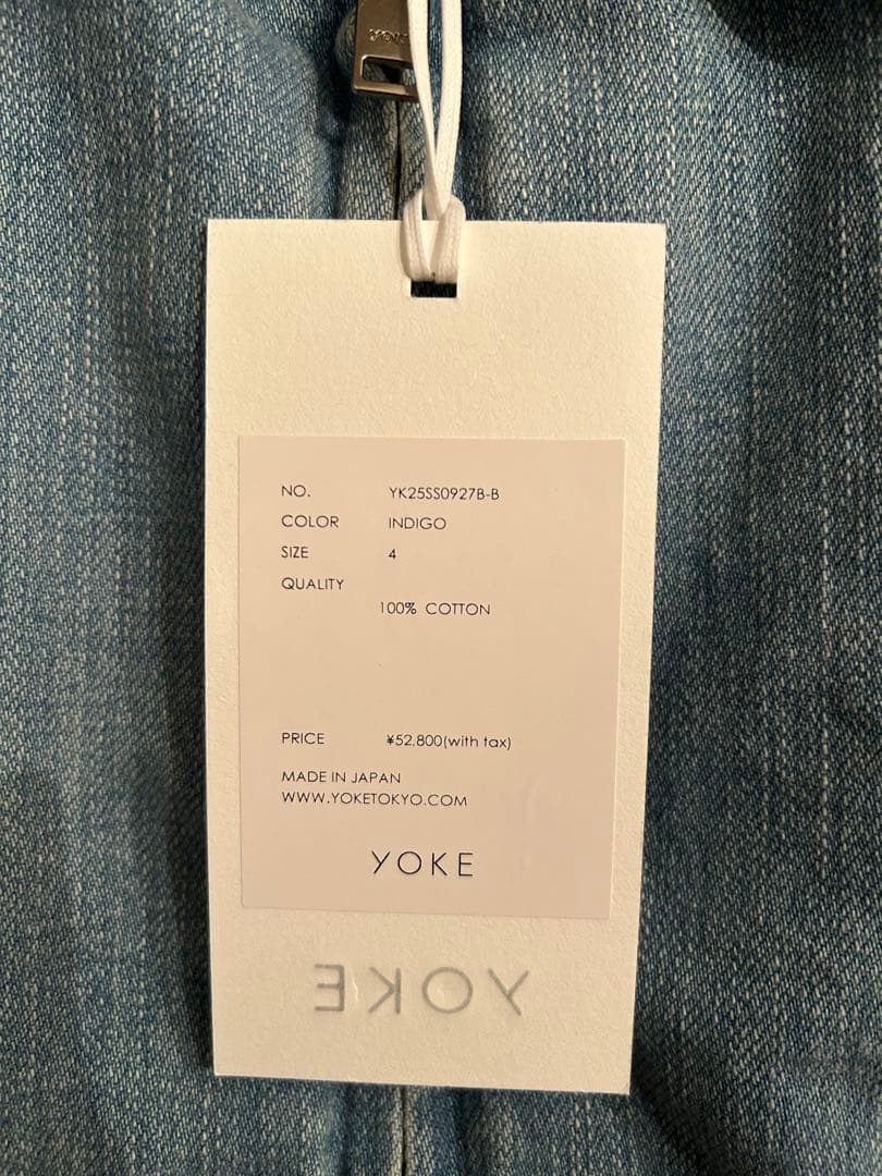 ジャケット・アウター YOKE DENIM FRONT ZIP BLOUSON INDIGO