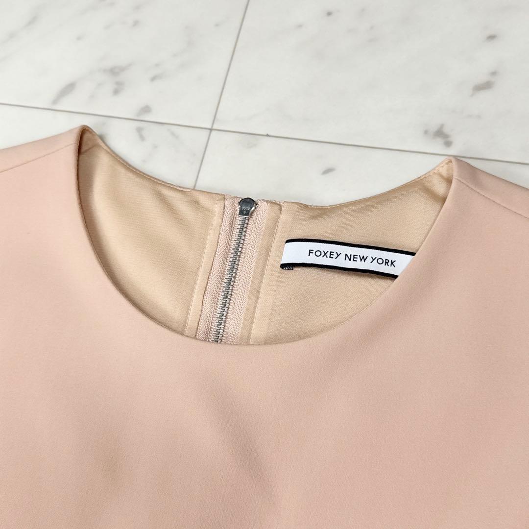 フォクシーニューヨーク ローレルドレス バックファスナー ピンク系 サイズ42