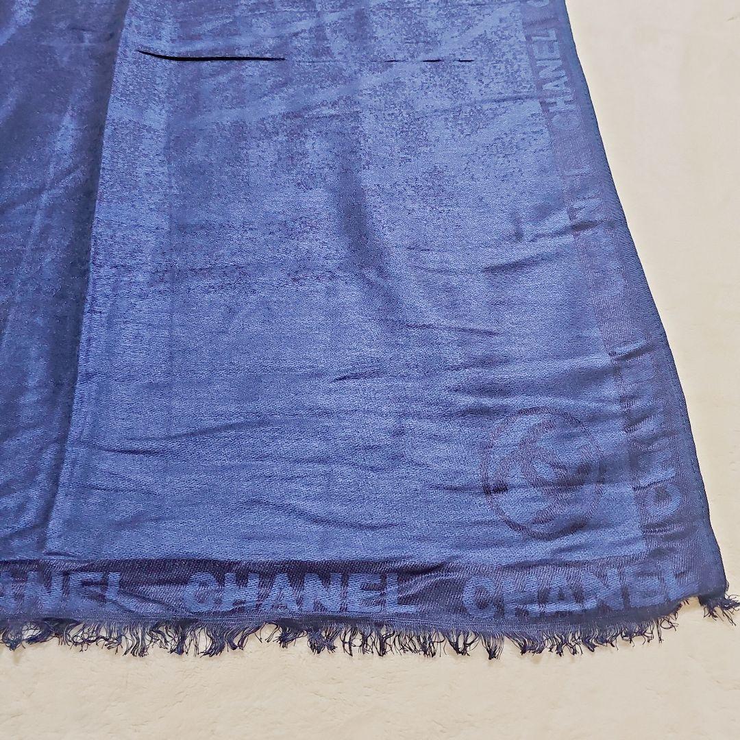 ✳️GMチー様専用 CHANEL ロゴ ココマーク 大判スカーフ ネイビー