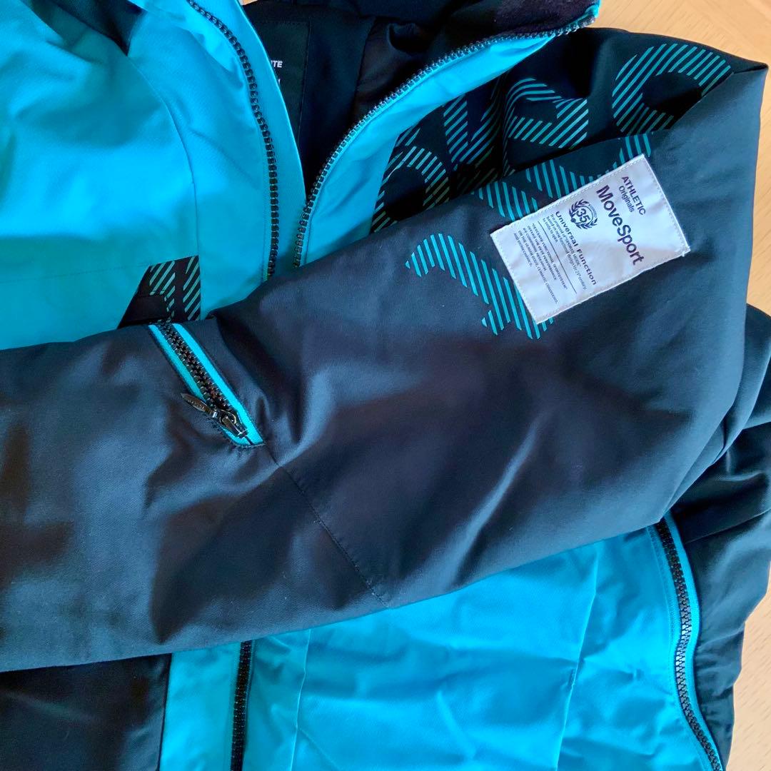 DESCENTE スキーウェア フード付き ジャケット青黒