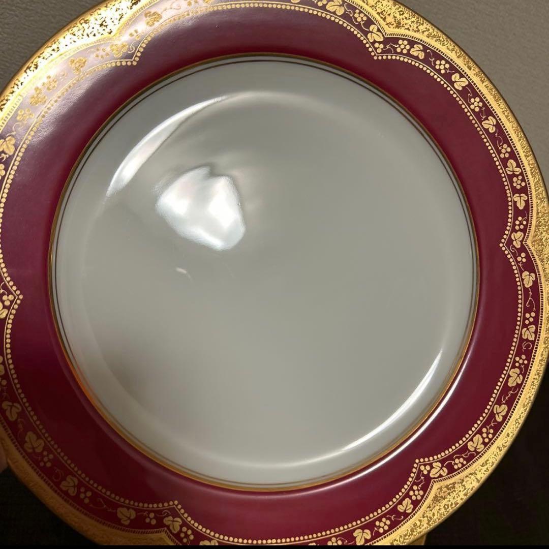 大倉陶園　アレキサンドリーヌ　ディナープレート　25.5cm 金彩マロン