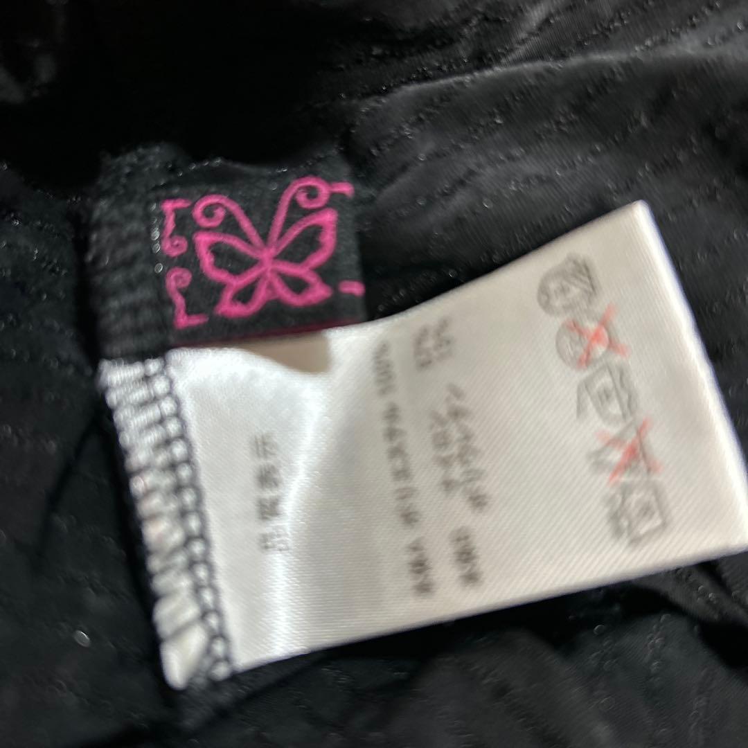 H .NAOTO レース装飾ワンピース 黒とピンク