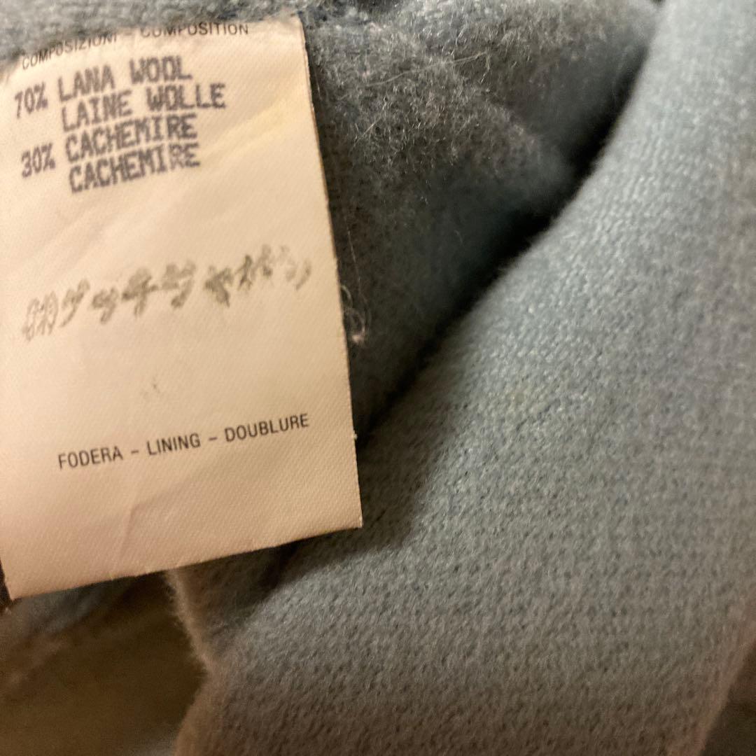 GUCCI グッチ　カシミヤ＆ウール　ライトブルー ロングコート　38