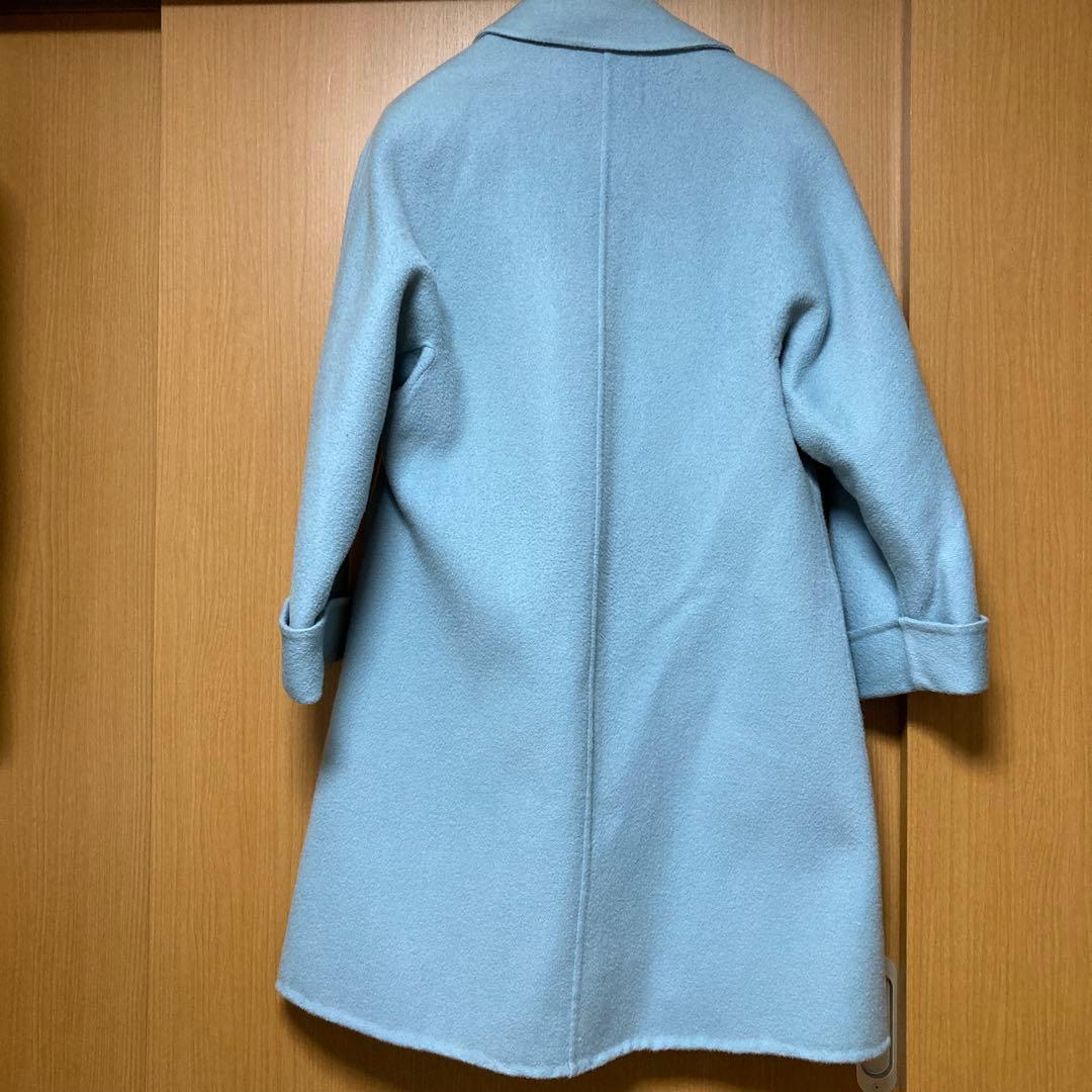 GUCCI グッチ　カシミヤ＆ウール　ライトブルー ロングコート　38