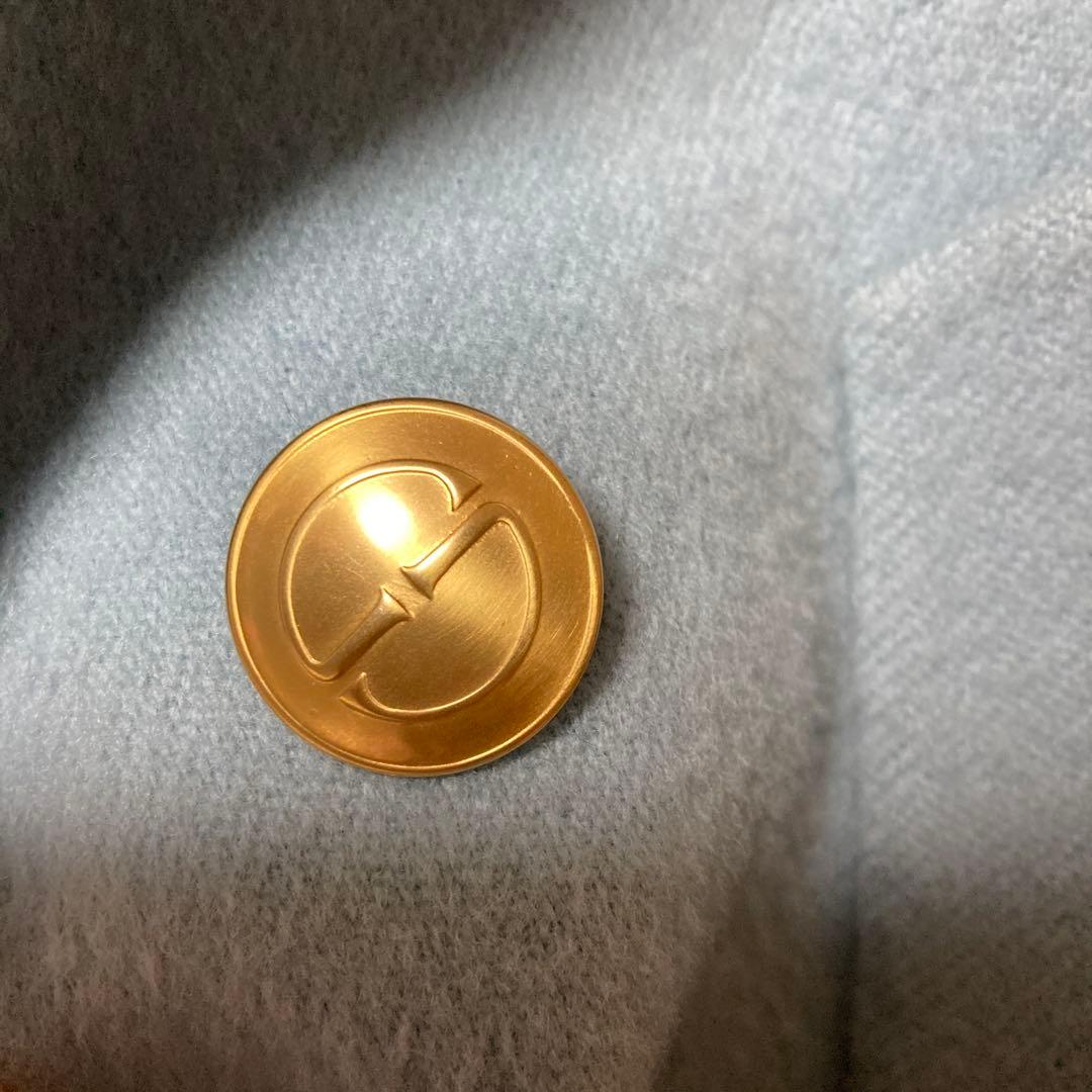 GUCCI グッチ　カシミヤ＆ウール　ライトブルー ロングコート　38