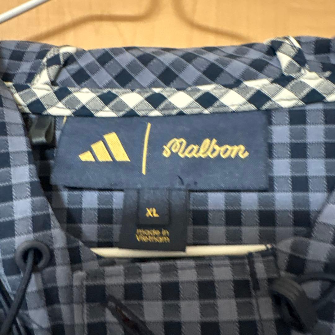 【美品使用2回】adidas MALBON チェック柄シャツ XL