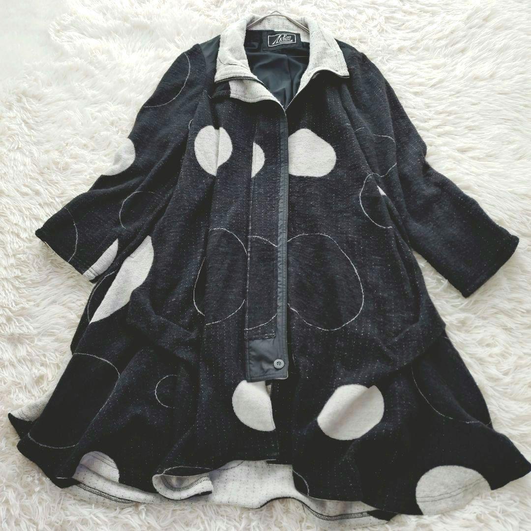 専用ページ【エイコ　コンドウ】デザインコート　ブラック　42　XL　大きめ