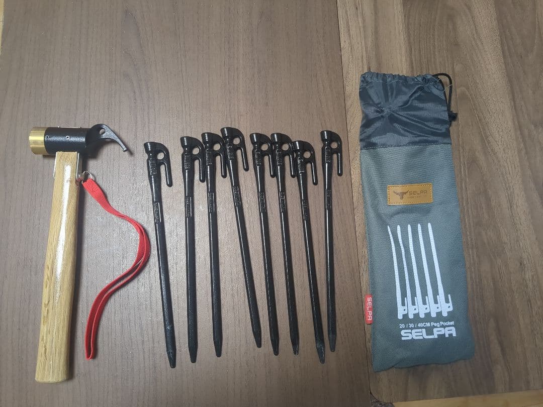 DOD タープ・シェード ベージュ ポール ペグ ペグハンマー付き