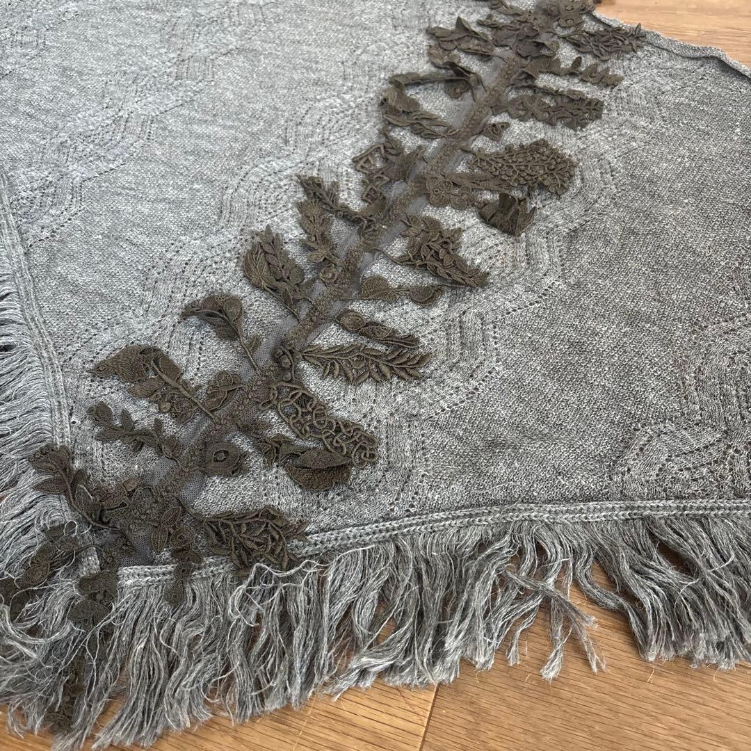 【レア】ミナペルホネン ストール マフラー ポンチョ ニット フォレストパレード