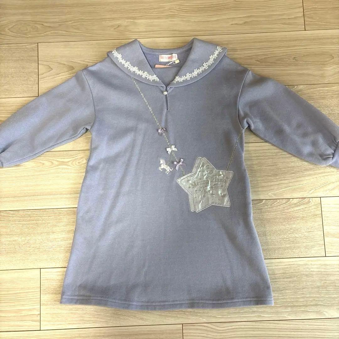 Mezzo Pianoセーラーワンピースとユニコーントレーナーとミントカットソー