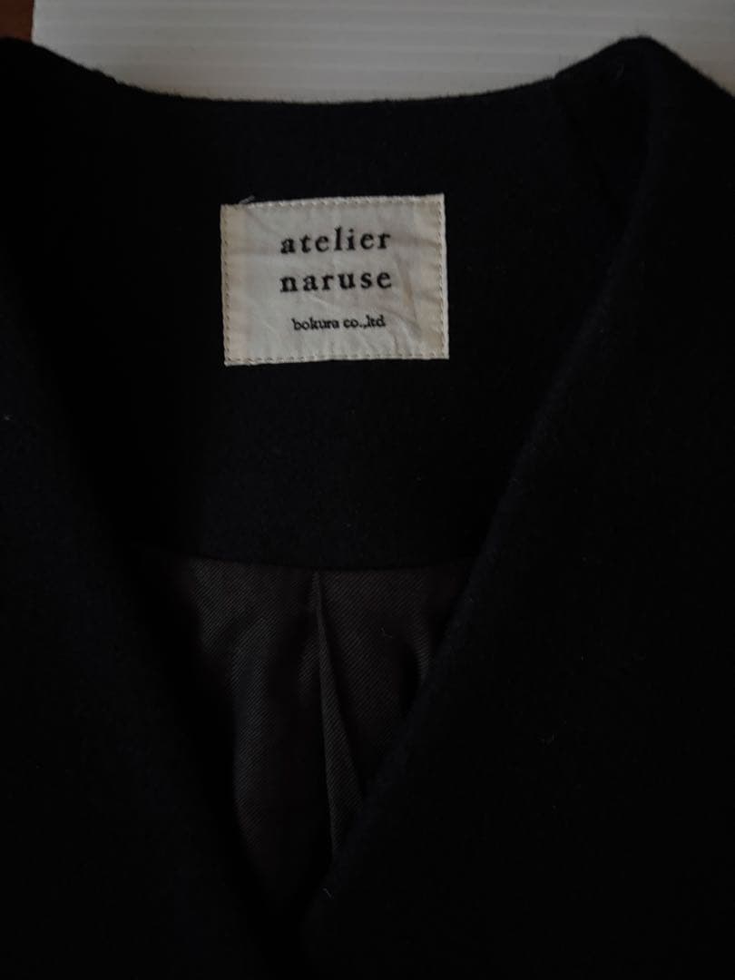atelier naruseアトリエナルセメルトンウールコクーンコート＊F＊美品