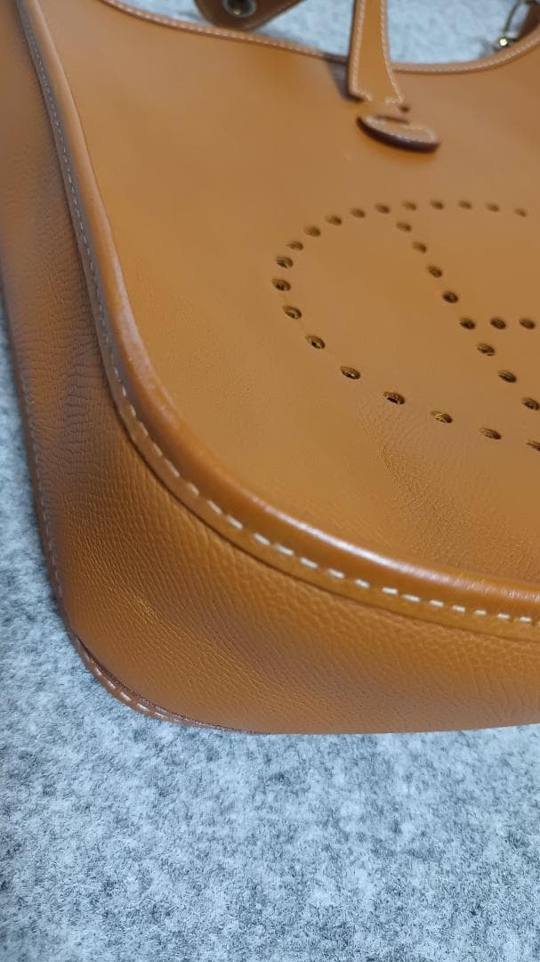 [専用］⑤エルメス　Hermès　エヴリン1PM　エプソン　ゴールド（ブラウン）