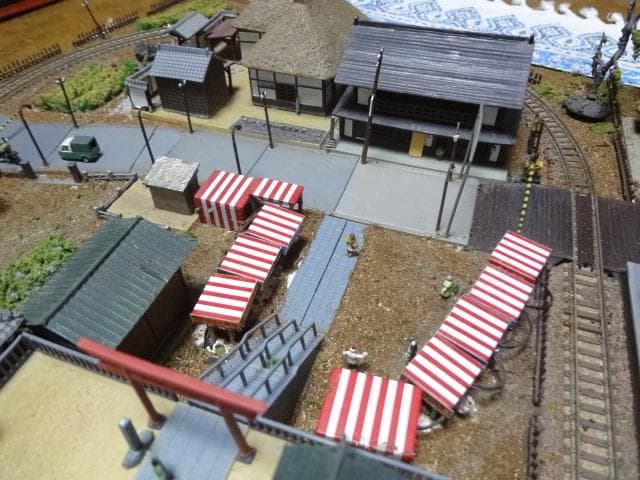 鉄道模型少年時代レイアウト・ジオラマ完成品 サウンドSP・家屋台照明