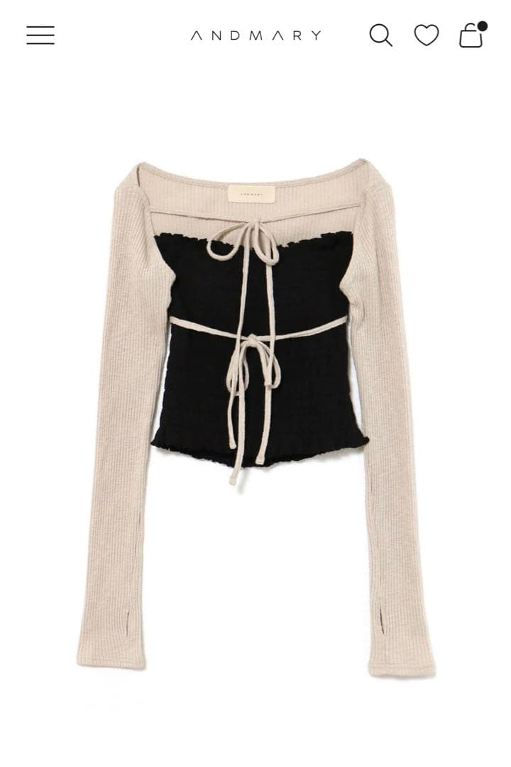 アンドマリー Mei shirring tops 新品タグつき