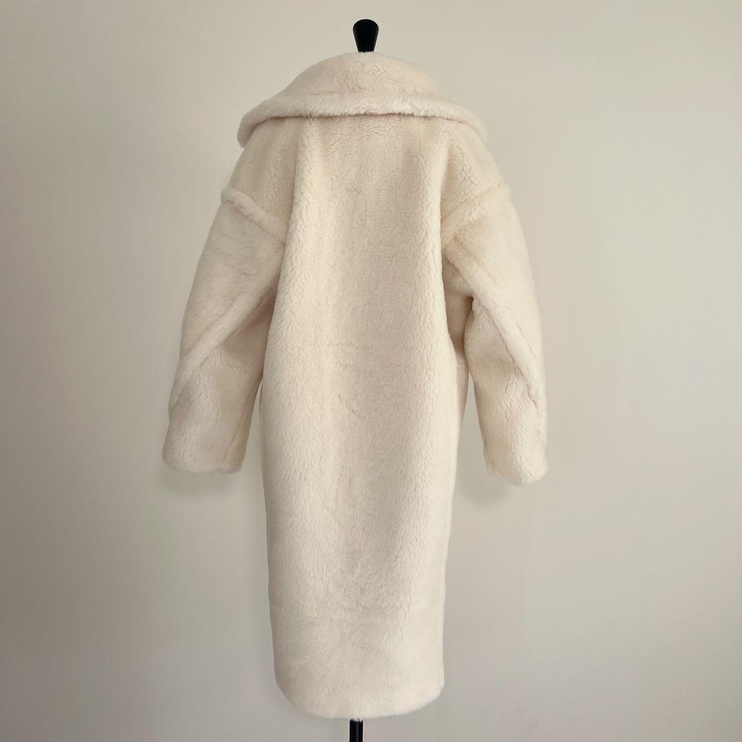 新品未使用 ベアロングコート テディコート ホワイト アウター