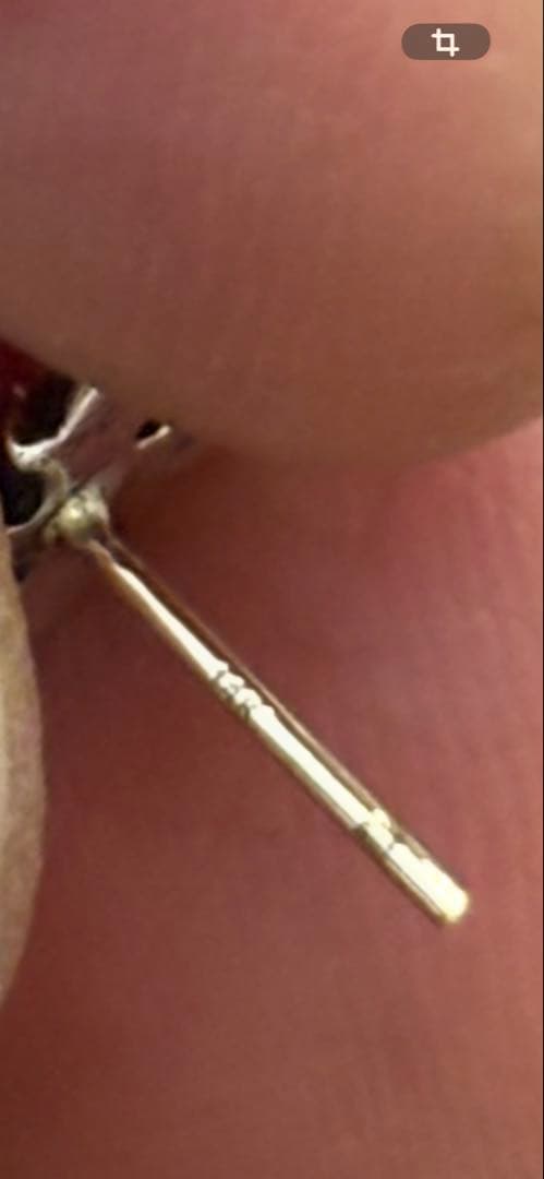 クロムハーツスタッドピアスアフターパヴェ片耳用