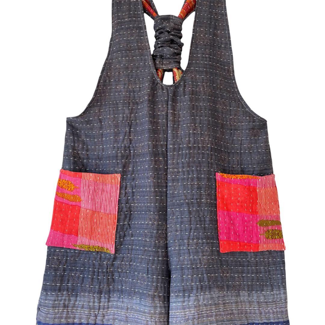 インド ラリーキルト zakuchiku ワイド サロペット