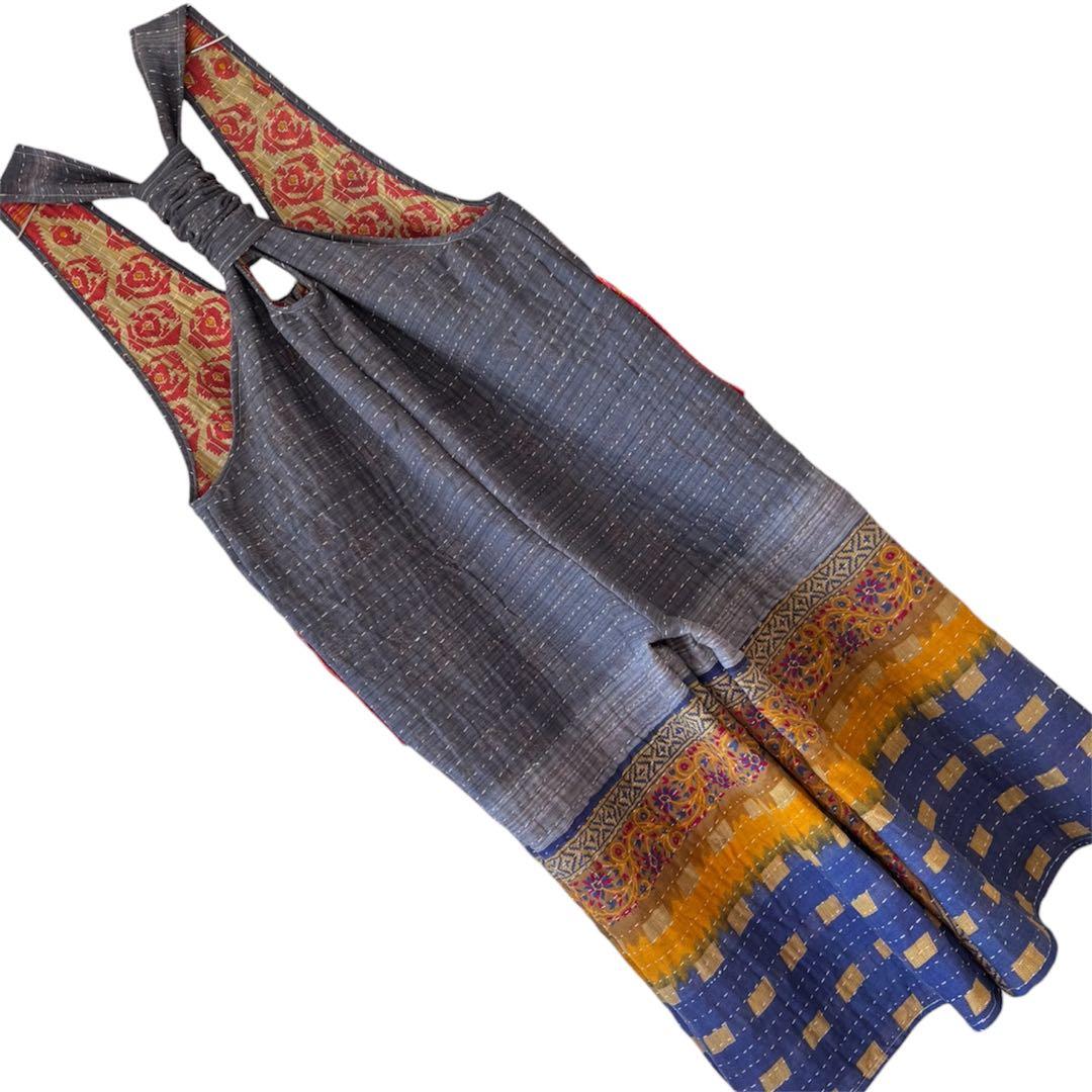 インド ラリーキルト zakuchiku ワイド サロペット