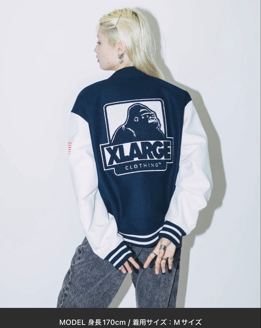 XLARGE スタジャン ネイビー Mサイズ