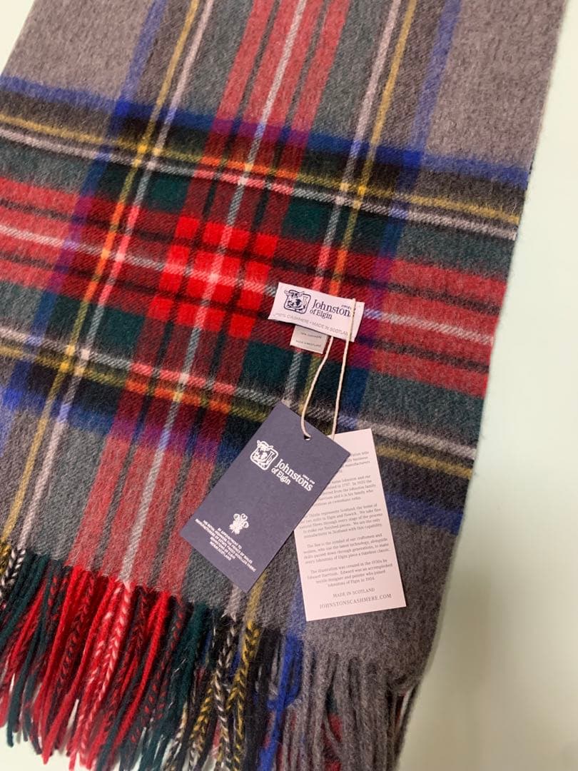 安*隊様 男女兼用ジョンストンズ 大判 ストール マフラー カシミア グレースチ