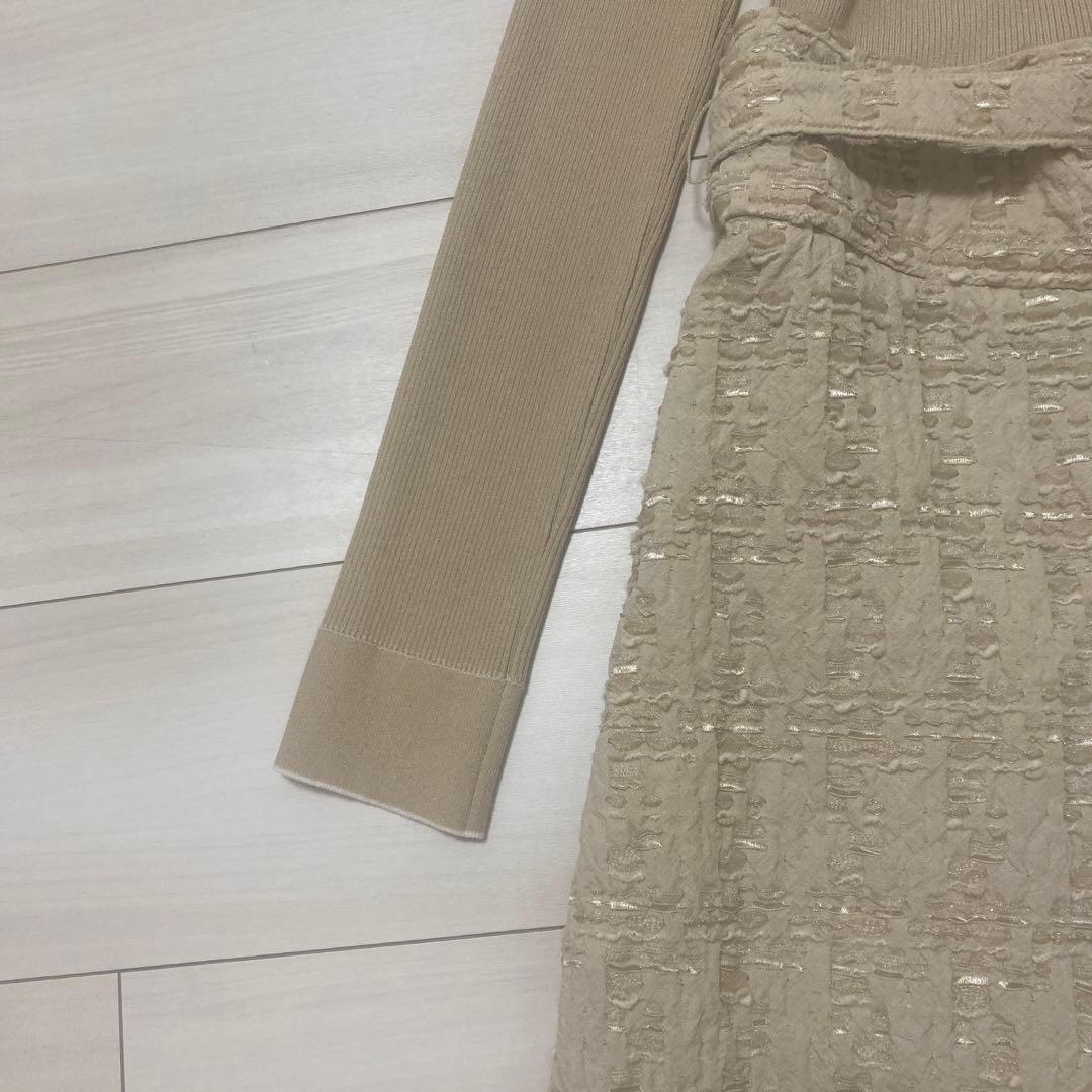 エポカ ベージュ 長袖 ワンピース 40