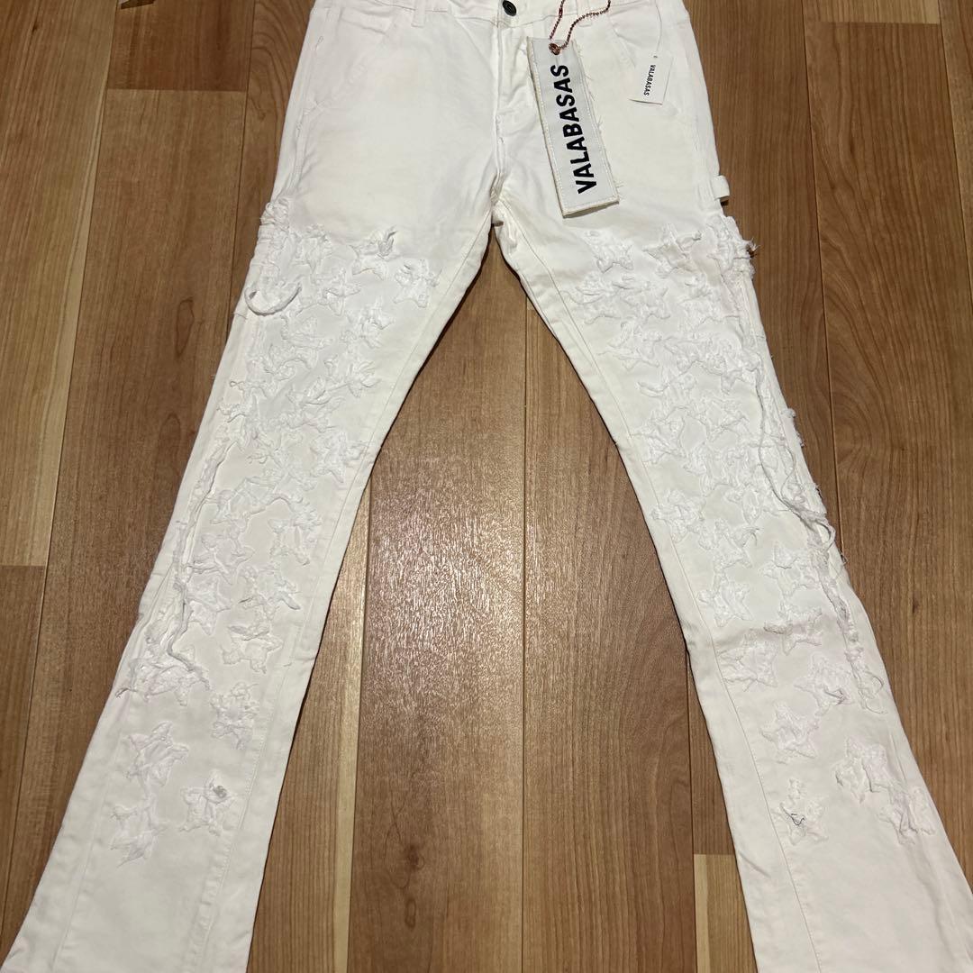 新品未使用】バラバサス ホワイトスターフレアデニム 29 VALABASAS