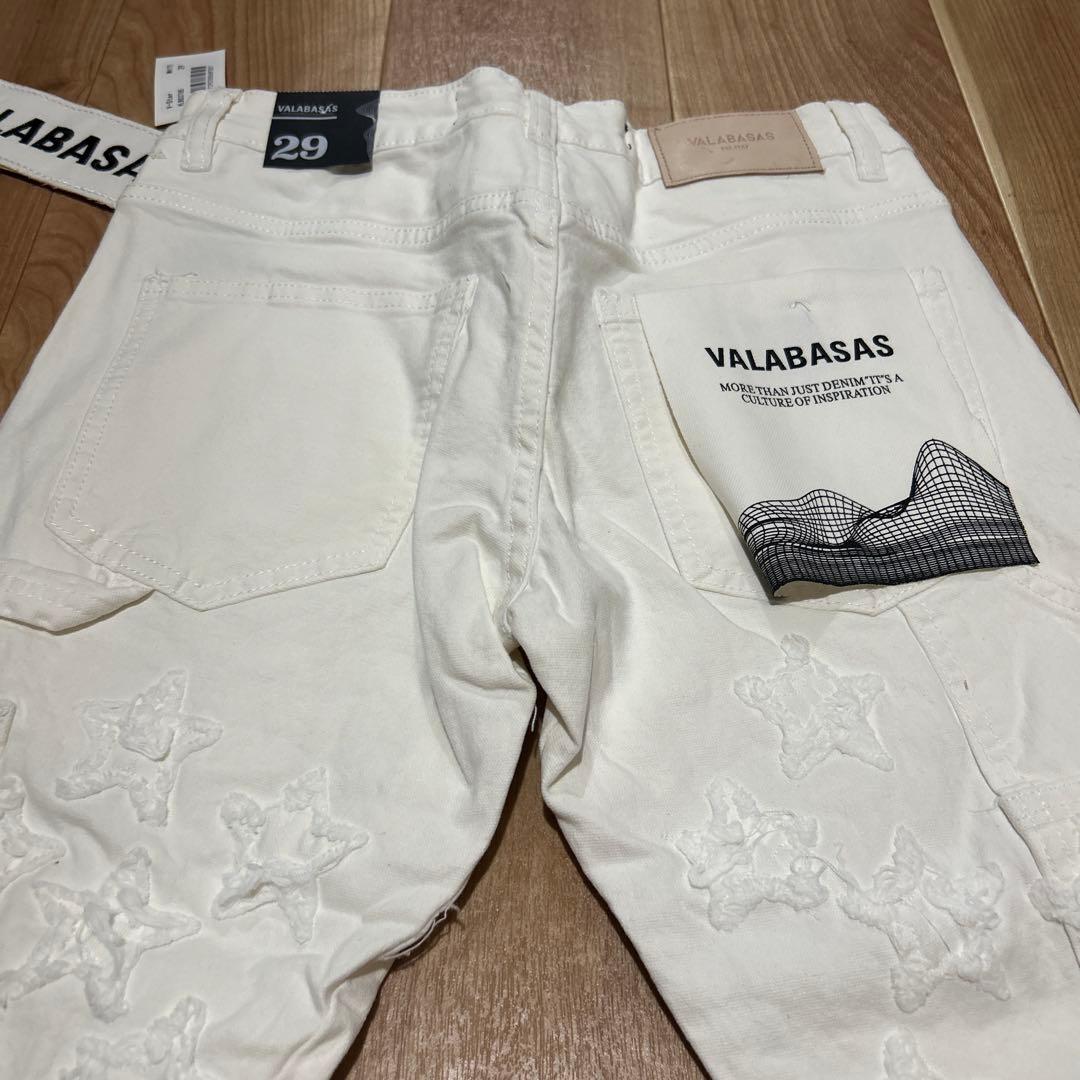 新品未使用】バラバサス ホワイトスターフレアデニム 29 VALABASAS