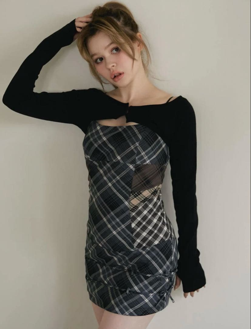 andmary Aine set mini dress GRAY Mサイズ