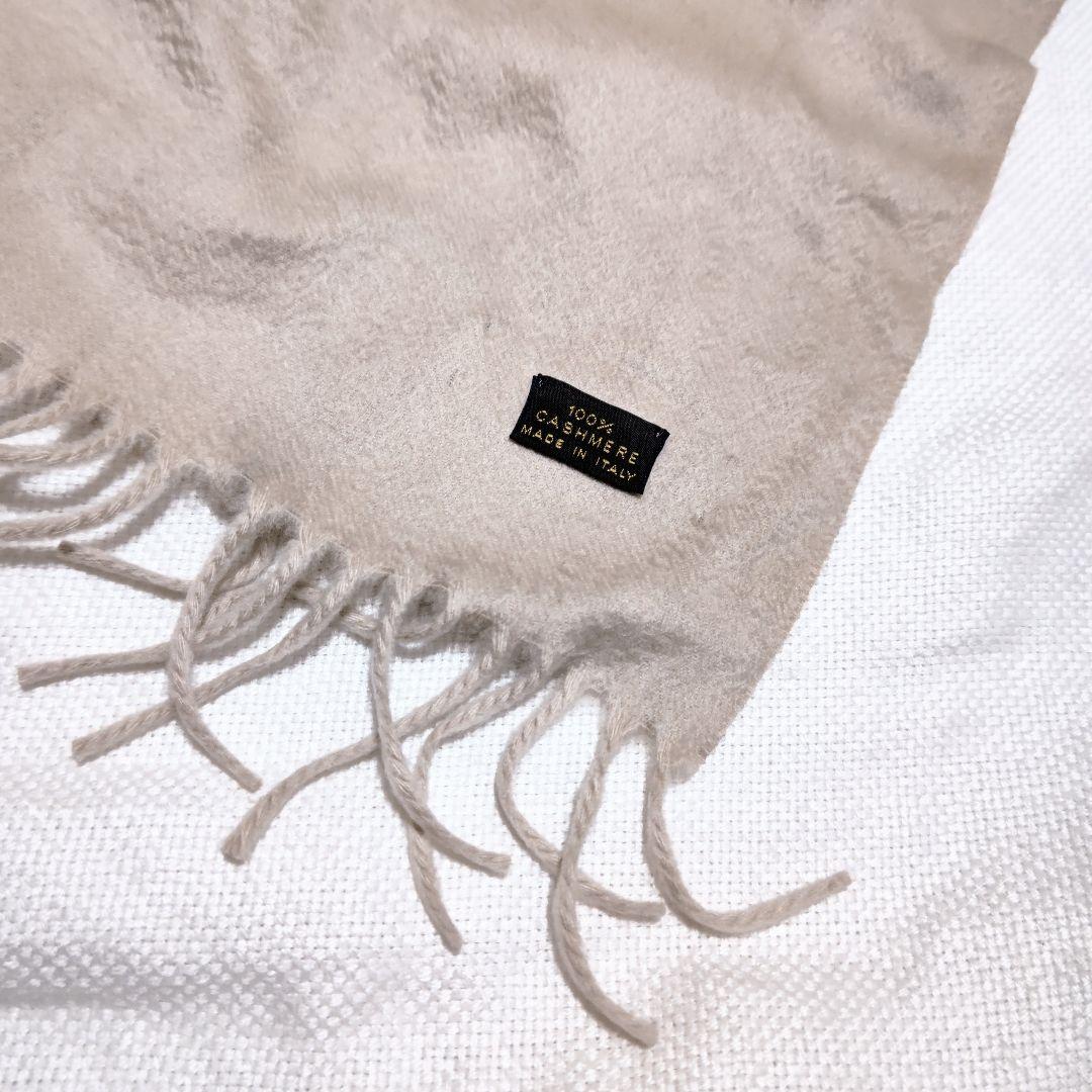 ロロピアーナLoro Pianaカシミヤ100%ペイズリー総柄フリンジストール