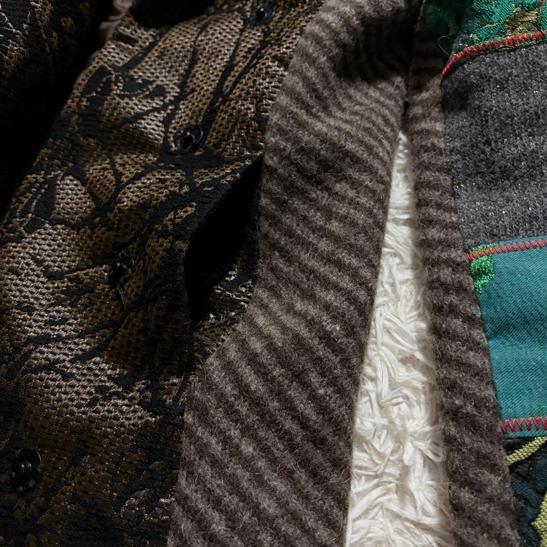 【パンチ ✨】Desigual クレイジーパターンコート パッチワーク