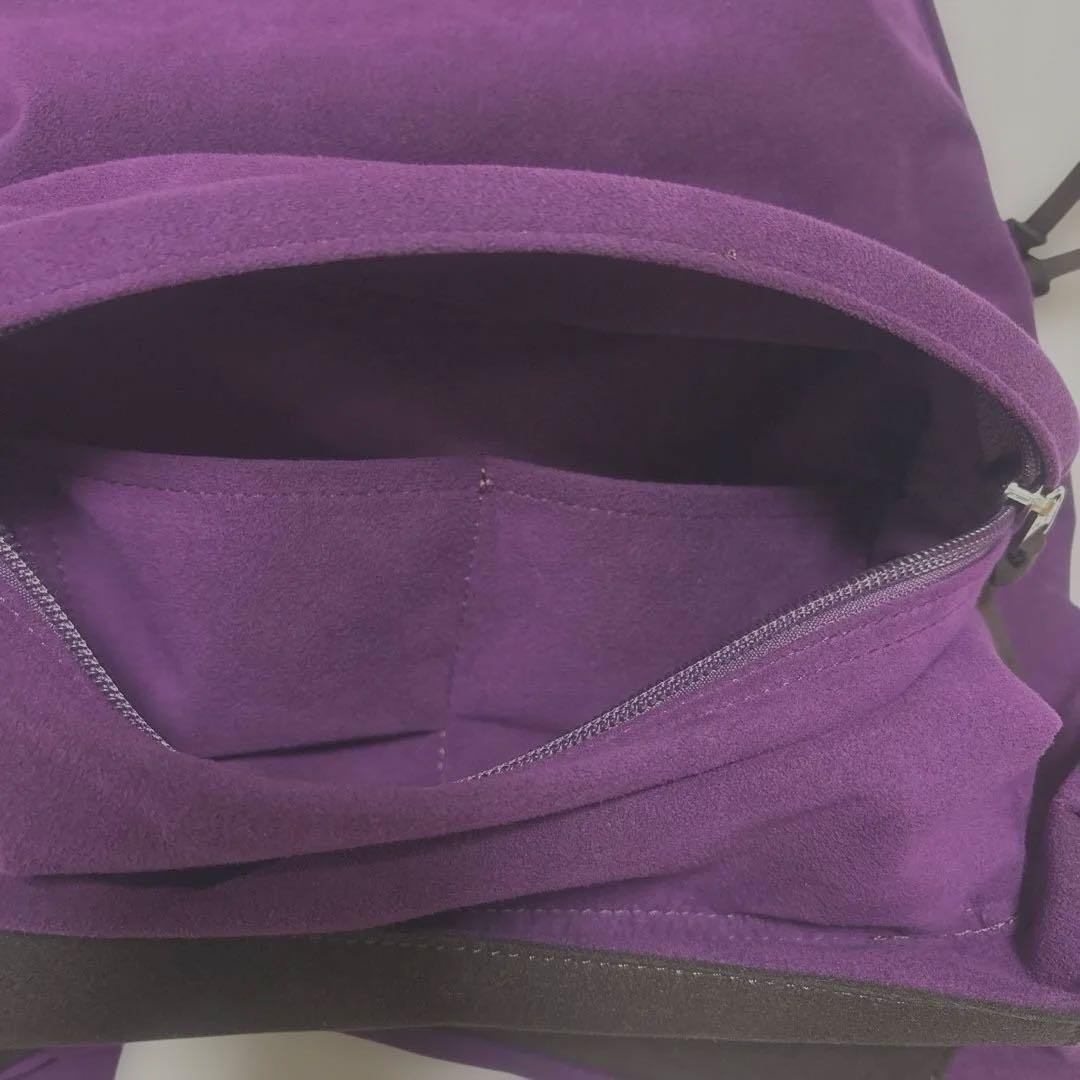 zattu】マイクロファイバースエード デイパック パープル 超美品 男女ok
