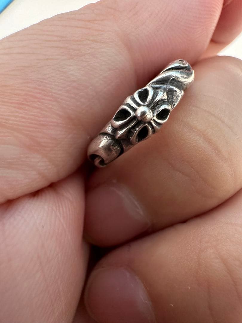 （最終値下)クロムハーツシルバー925装飾フープピアス(片耳用)