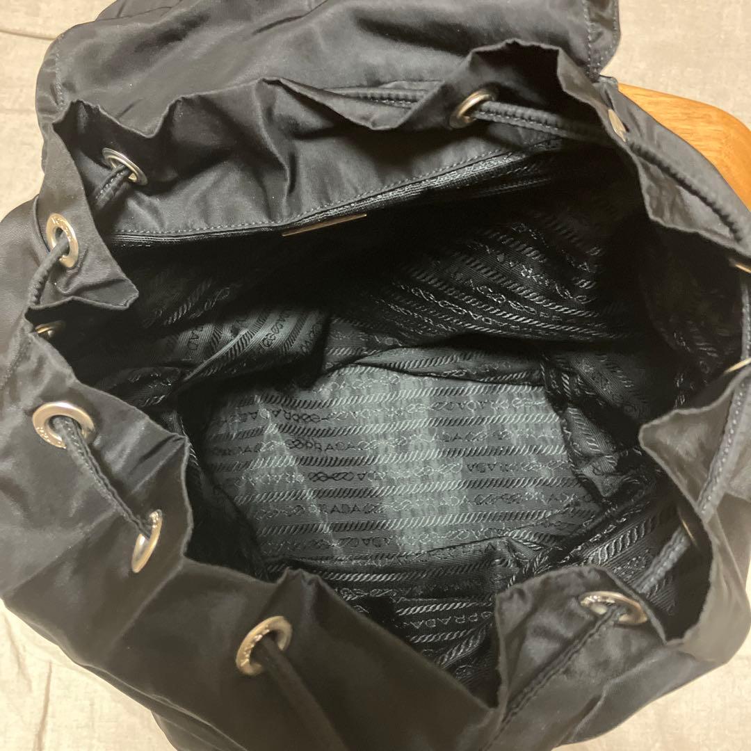 ✨PRADAプラダ三角プレートリュックサック ナイロンレザー（ブラック）