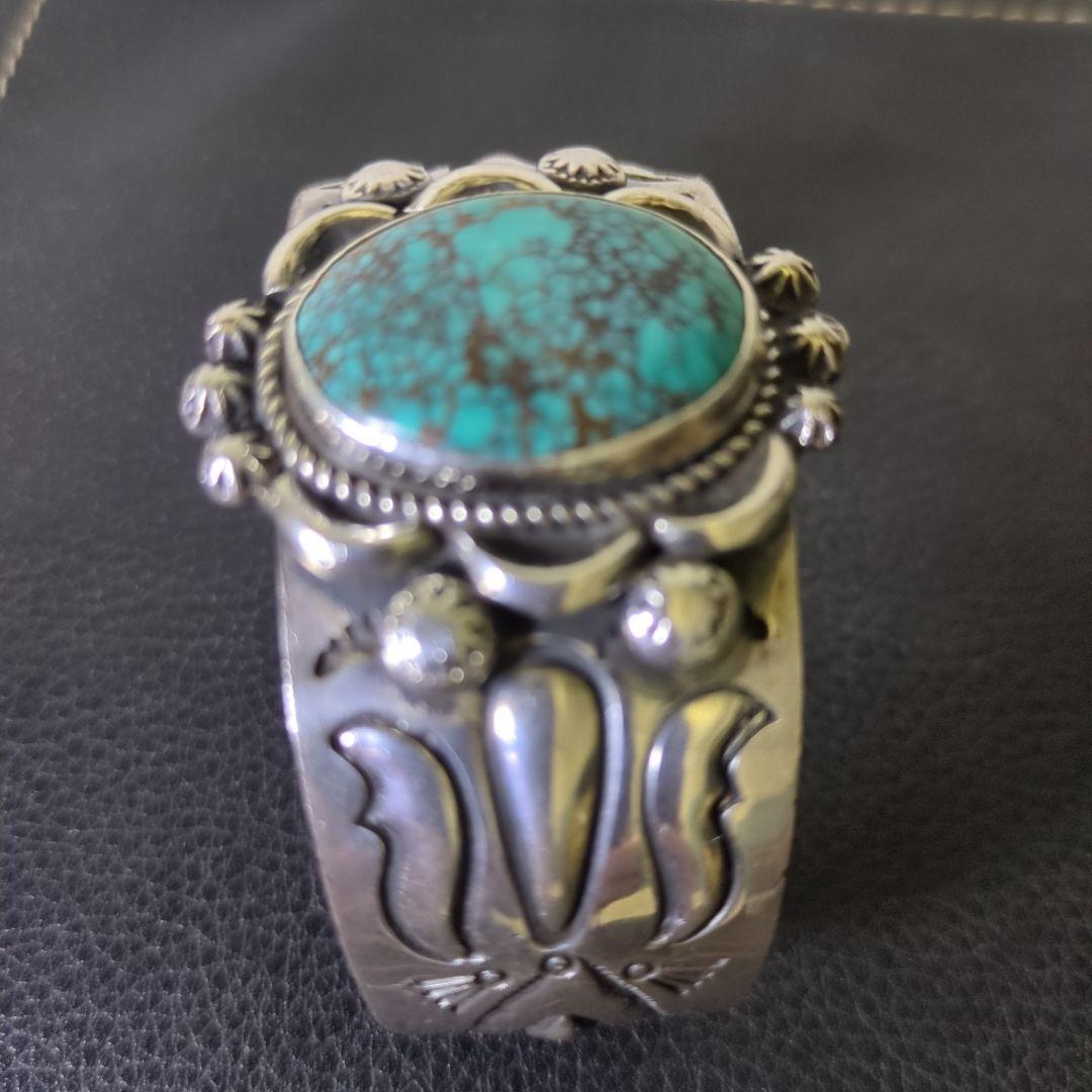 かねたん様専用 ナバホ族 Lorenzo James作 ターコイズバングル - メルカリ