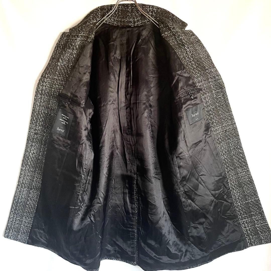 美品＊イーヴォ hevo チェスターコート ツイード 48