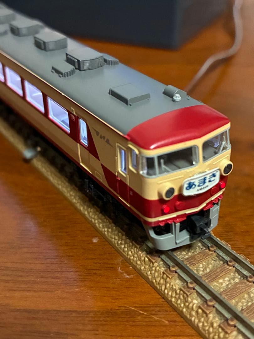 国鉄157系あまぎ7両 kato ライト室内灯点灯確認動力動作確認済