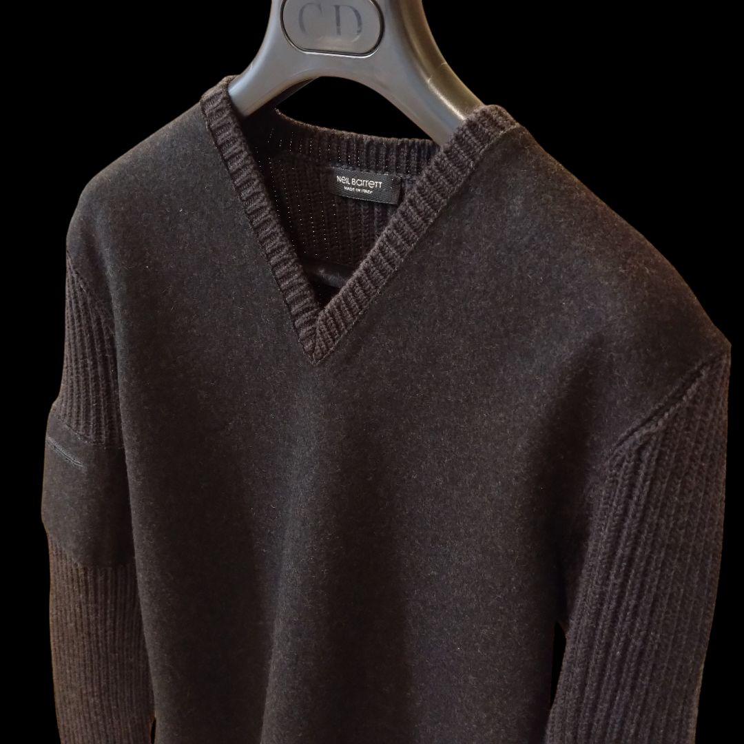 美品 NEIL BARRETT ニールバレット Vネック セーター ウール