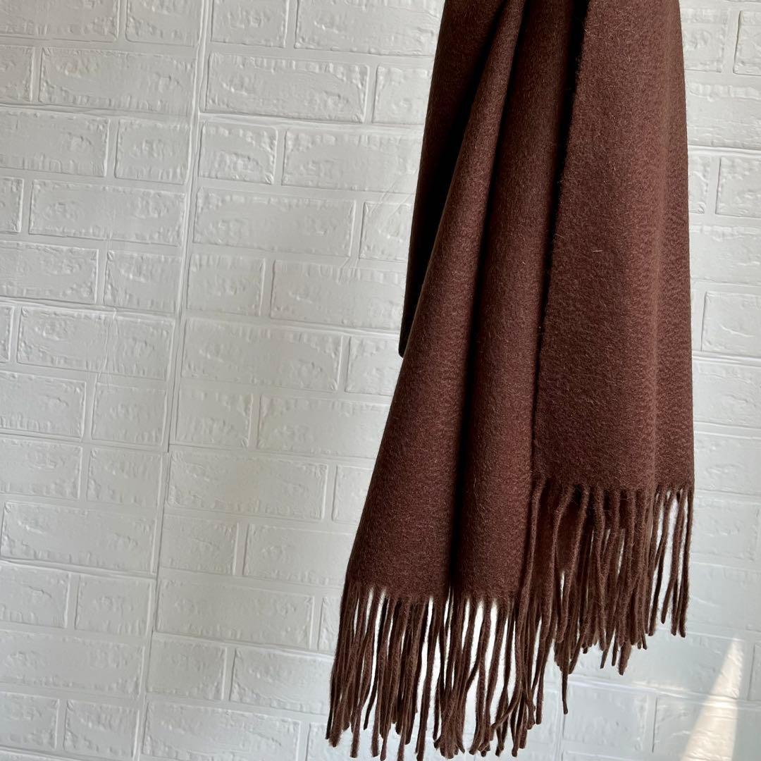 極上カシミヤ100%☆大判 ストール☆チョコレート