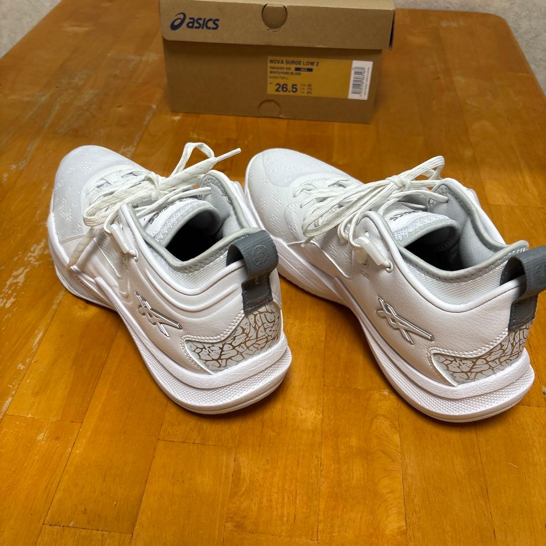 シューズ(男性用) NOVA SURGE LOW2 asics 26.5 US8.5 white