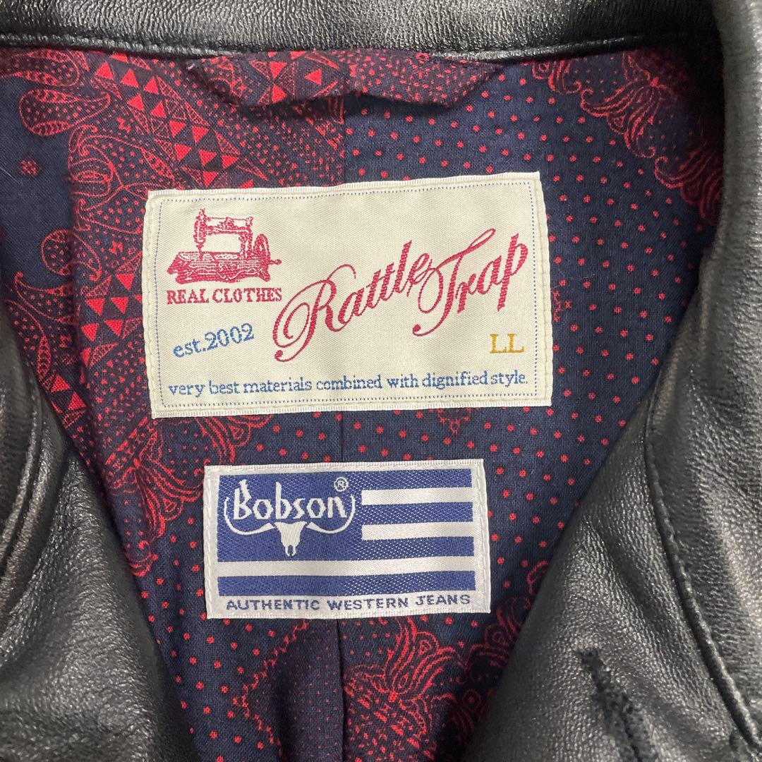 ラトルトラップ × ボブソン やぎ革 レザージャケット XL - メルカリ