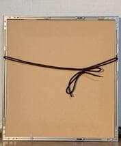 【真作】絵画　関口将夫　水彩（色紙）　青い帽子の女性と蝶　Y175