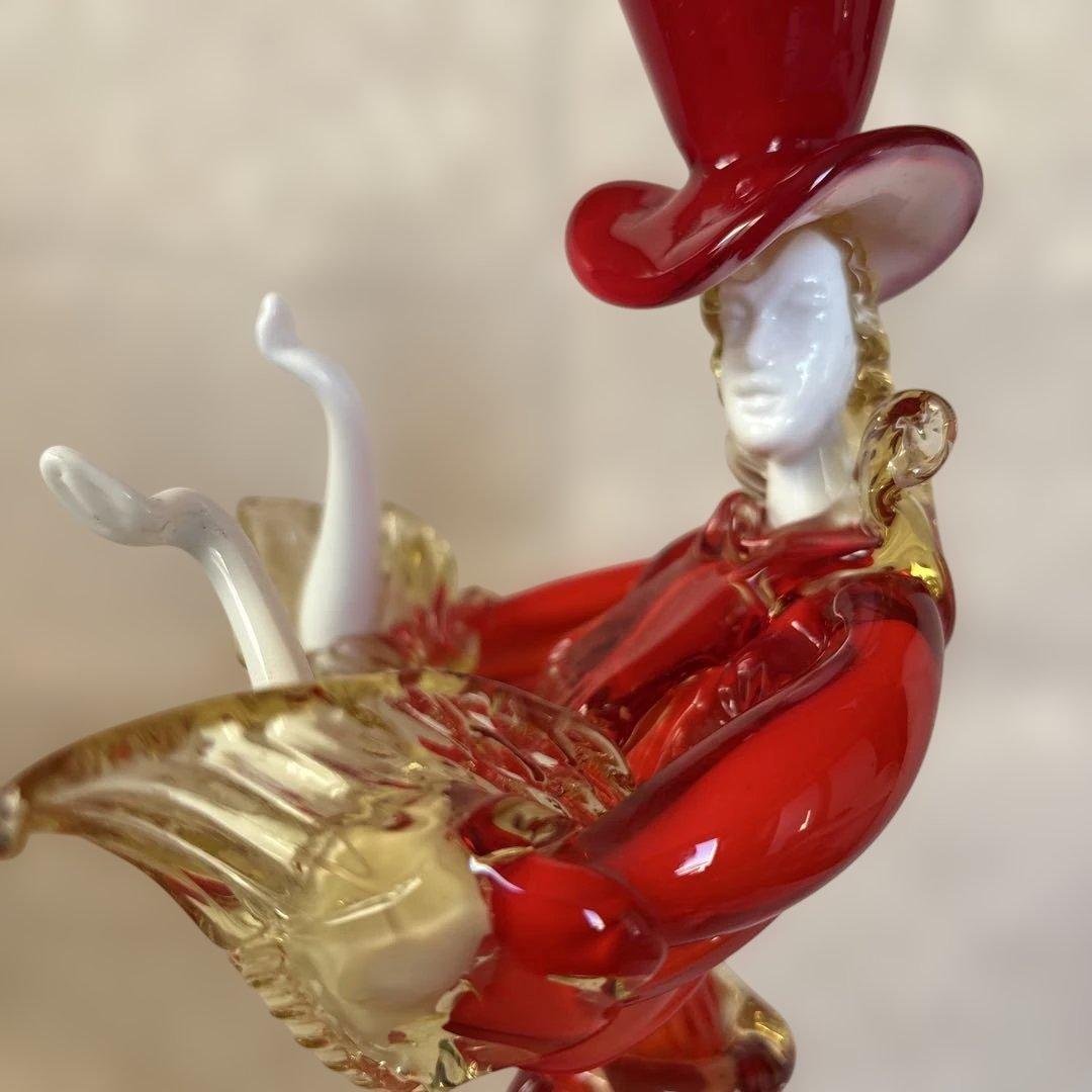 ベネチアングラス ペア人形 ムラーノ アンティーク