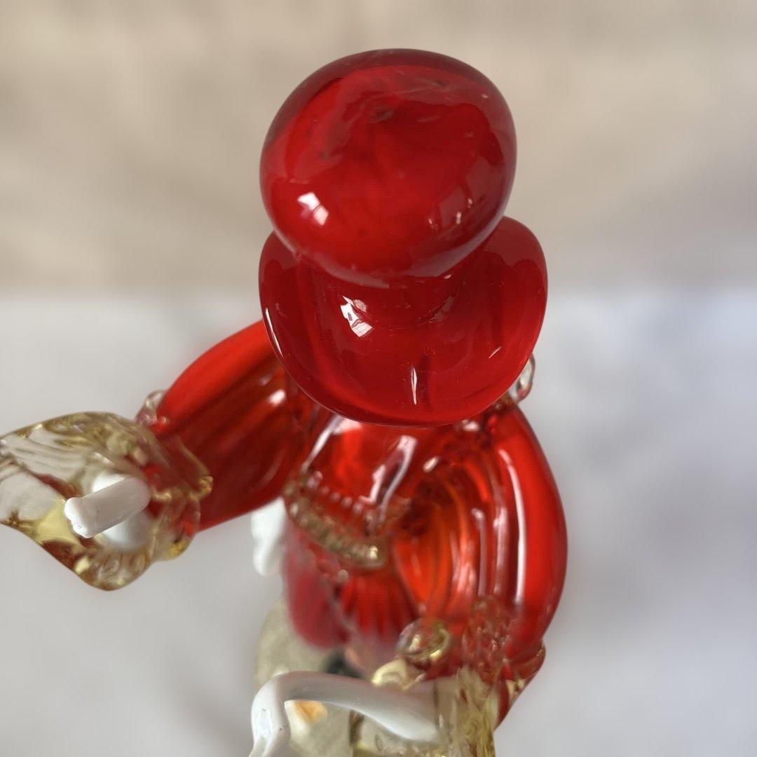 ベネチアングラス ペア人形 ムラーノ アンティーク