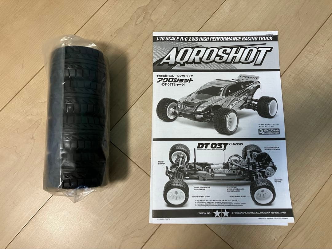 [ほぼフルオプション]タミヤDT03Tアクロショット、説明書付/田宮