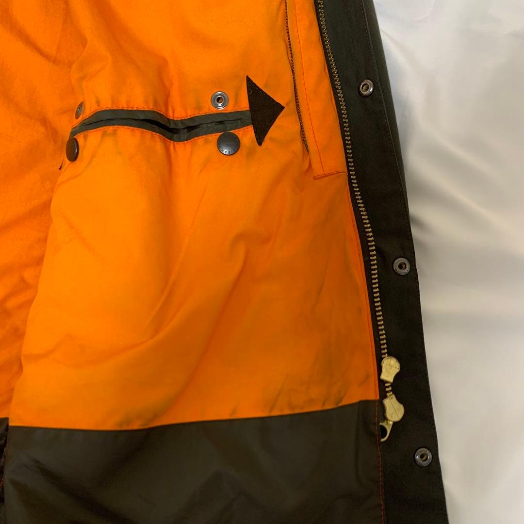 バブアー×ビームス別注　SL BORDER　オリーブ　オイルド　フード　英国製