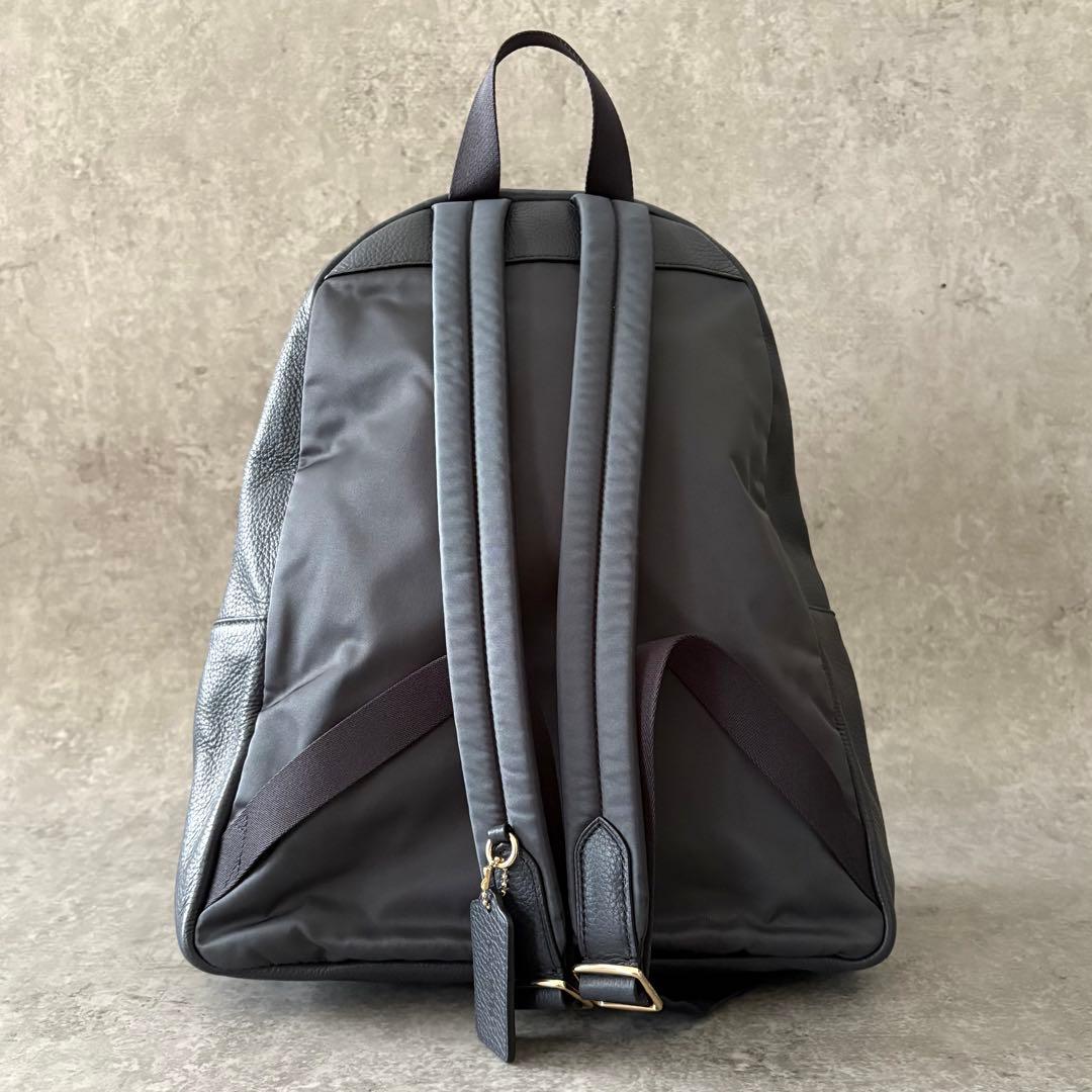 【yucco様】COACH リュック バックパック ペブルドレザー ネイビー