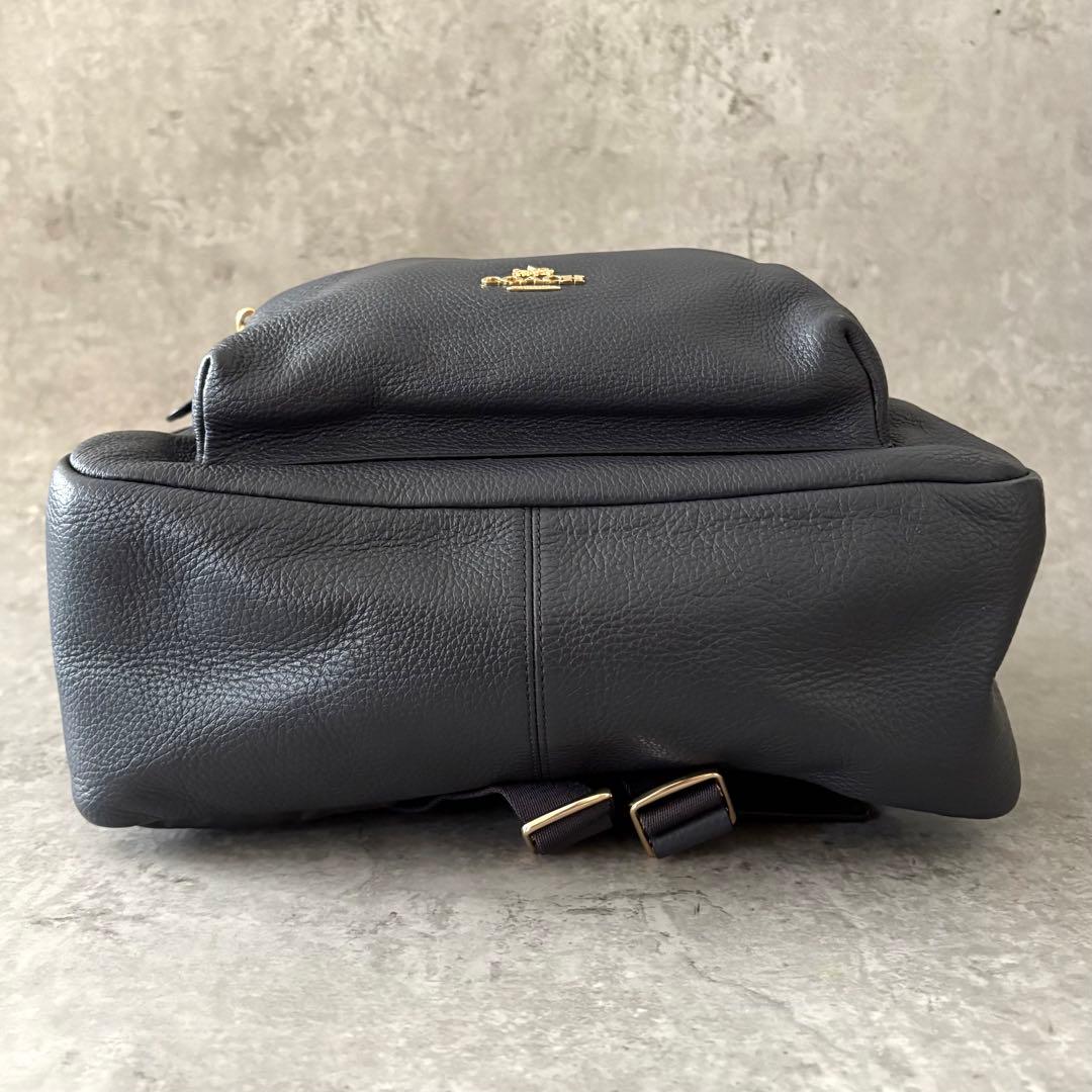 【yucco様】COACH リュック バックパック ペブルドレザー ネイビー